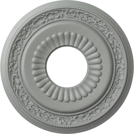 Ekena Millwork Lauren Ceiling Medallion (Fits Canopies up to 6 1/4"), 20 5/8"OD x 6 1/4"ID x 1 3/8"P, Primed White CM20LN